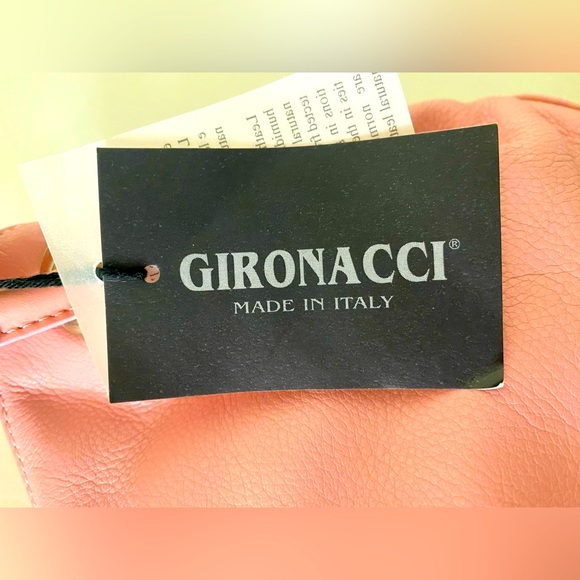 Gironacci Genuine Italian Leather Hobo Style Pink Purse - Picture 4 of 13